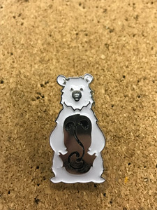 Grassroots White Polar Bear Pin