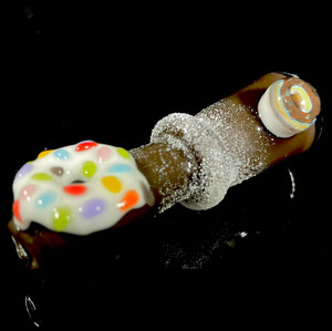KGB chocolate donut with vanilla frosting and sprinkles chillum