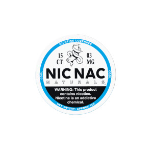 Nic Nac Naturals Mint 3mg lozenge - cool peppermint nicotine - biodegradable can