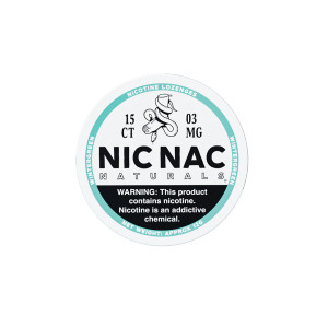 Nic Nac Naturals Wintergreen 3mg lozenge - crisp icy nicotine - biodegradable can