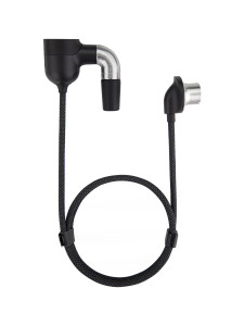 Puffco Peak Pro Link braided tether cable and banger assembly for connecting to glass rigs.