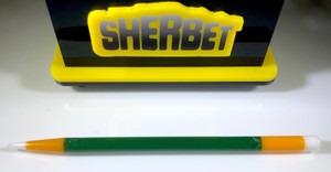 Sherbet Glass Pencil Dabber #1 (Green & Yellow)