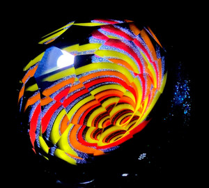 Mr. Facet x Nolan Long Faceted Wig Wag Mib Marble Rainbow