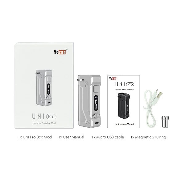 YoCan Uni Pro magnetic adjustable voltage cartridge battery USB charge 