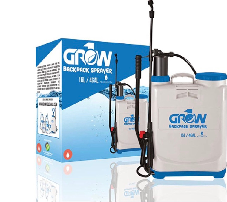 Grow1 4 Gallon Plant Grow Hydroponics Backpack Pressure Pump Sprayer