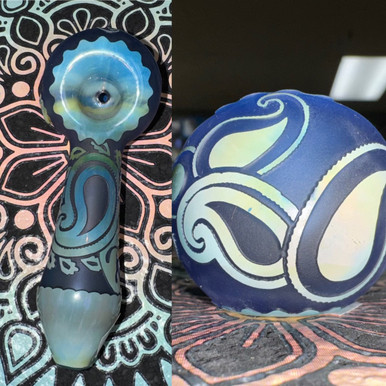Liberty 503 glass paisley pipe - Many Clouds Smoke Shop
