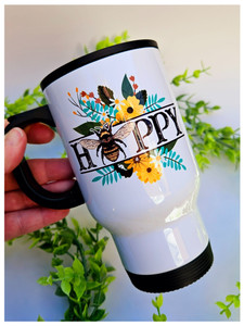 Bee happy Travel Mug