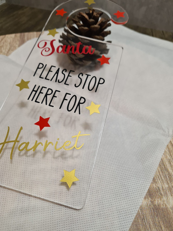Single sided transparent door hanger