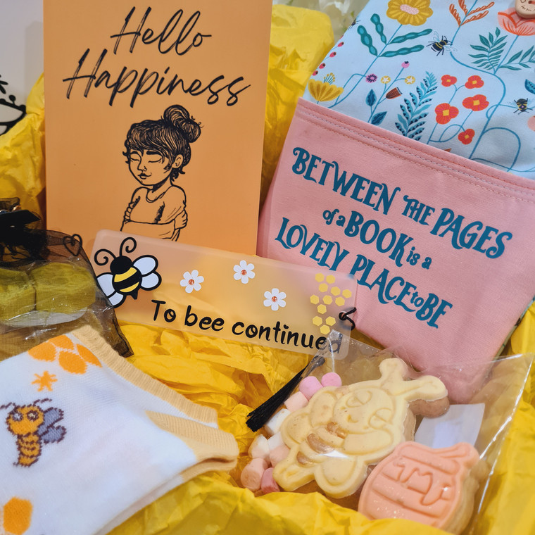 Bee themed reading gift box