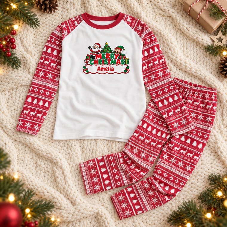 Personalised Family Christmas Pyjamas
