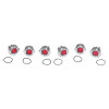 Letric Lighting Royal Flush Mount LED 1in Stl/Red - LLC-RFLS Photo - Primary