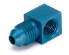 AutoMeter Fitting Adapter 90 Deg. 1/8in. NPT Female To -4AN Male Aluminum Blue Anodized - 3278