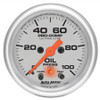 Autometer Ultra-Lite 52mm 0-100 PSI F/S Electronic Oil Pressure w/ Peak Memory & Warning Gauge - 4352