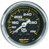Autometer Carbon Fiber 52mm 140-280 Deg F Mechanical Oil Temp Gauge - 4741