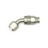 DeatschWerks 8AN Female Swivel 45-Degree Hose End PTFE (Incl. 1 Olive Insert) - 6-02-0855