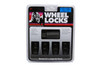 4 Wheel Locks 12mm x 1.5 Black Chrome