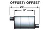 Stainless Muffler 3in Offset In / Out