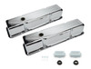 SBC Aluminum Valve Cover Chrome Ball Milled Pair