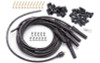 Edelbrock Spark Plug Wire Set Universal Flex Boots 500 Ohm Resistance 8 65mm Black Wire (Set of 9) - 22700