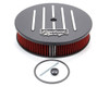 Edelbrock Air Cleaner Racing Series Round Aluminum Top Cloth Element 14In Dia X 3 125In Dropped Base - 41663