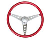 Steering Wheel Mtl Flake Red/Spoke Chrm 15