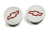 Billet Alum Freeze Plug Insert- Red Bowtie 2pcs