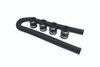 Radiator Hose Kit  48in w/Aluminum Caps Black