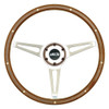 GT3 Cobra Style Wood Ste ering Wheel 14in Polish