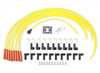 ACCEL Spark Plug Wire Set - 8mm - Yellow with Orange Straight Boots ACC-14038 (ACC-14038)