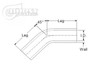 BOOST Products Silicone Elbow 45 Degrees, 32mm (1-1/4") ID, Black (BOP-3253000320)