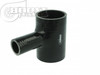 BOOST Products Silicone T-piece Adapter 76mm (3") ID / 25mm (1") Branch ID / Black (BOP-3259907625)