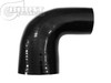 BOOST Products Silicone Reducer Elbow 90 Degrees, 22 - 19mm (7/8" - 3/4") ID, Black (BOP-3259022019)