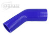 BOOST Products Silicone Reducer Elbow 45 Degrees, 60 - 51mm (2-3/8" - 2") ID, Blue (BOP-3278060051)