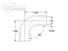 BOOST Products Silicone Elbow 90 Degrees, 63mm (2-1/2") ID, Blue (BOP-3274000630)