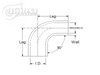 BOOST Products Silicone Reducer Elbow 90 Degrees, 57 - 51mm (2-1/4"-2") ID, Black (BOP-3259057051)