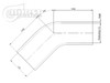 BOOST Products Silicone Reducer Elbow 45 Degrees, 70 - 60mm (2-3/4"-2-3/8") ID, Black (BOP-3258070060)