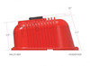 Holley Vintage Series Finned Valve Covers - BBC - Holley Red Machined (HOL-1241-303)