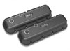 Holley Vintage Series Finned Valve Covers - BBC - Satin Black Machined (HOL-1241-302)