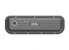 Holley Vintage Series Finned Valve Covers - BBC - Satin Black Machined (HOL-1241-302)