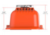 Holley Valve Covers - Muscle Series - Finned - SBC - Factory Orange (HOL-1241-136)