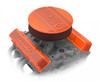 Holley GM Licensed Vintage Series SBC Valve Covers - Factory Orange Machined Finish (HOL-1241-109)