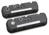 Holley M/T Valve Covers - Vintage Style - Finned - BBC - Satin Black (HOL-1241-85)