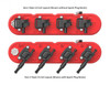 Holley 2-Piece Vintage Series Valve Cover - Gen III/IV LS - Gloss Red Machined (HOL-1241-174)