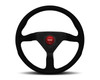 MOMO 3-Spoke Monte Carlo Series Alcantara Leather Steering Wheel with Red Stitch (MOM-MCL32AL3B) MOMO 3-Spoke Monte Carlo Series Alcantara Leather Steering Wheel with Red Stitch (MOM-MCL32AL3B)