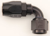 #8 90 Deg Double Swivel Hose End Black