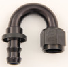 #8 180 Deg Push-On Hose End Black