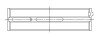 ACL Ford 4.6L V8 DOHC Standard Size High Performance w/ Extra Oil Clearance Main Bearing Set - 5M5647HX-STD Technical Drawing