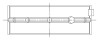 ACL Nissan RB26DETT 0.25mm Oversized High Performance Main Bearing Set - 7M2428H-.25 Technical Drawing