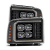 AlphaRex 05-07 Ford F250/350/450/550 Super Duty NOVA LED Proj HL Blk w/Actv Light & Seq Sig + SB DRL - 880319 Photo - Primary