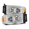 AlphaRex 02-05 Dodge Ram 1500 LUXX LED Proj Headlights Plank Style Chrome w/Activ Light/Seq Signal - 880568 Photo - Primary